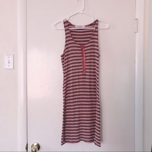 Stripe ribbed dress
